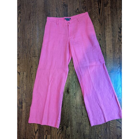 Ralph Lauren Blue Label Linen Pink Wide Leg Pants - Picture 1 of 4